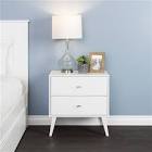 Milo 2-drawer Nightstand, White WDNR-1402-1 Prepac