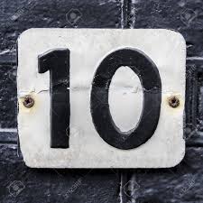 In many cultures, this represents an unlucky number, yet, in the chinese culture, it sounds like the word for a long life. House Number 10 Embossed In A Metal Plate Stock Photo Picture And Royalty Free Image Image 13489843