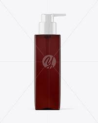Download Square Amber Bottle With Pump Mockup In Bottle Mockups On Yellow Images Object Mockups PSD Mockup Templates