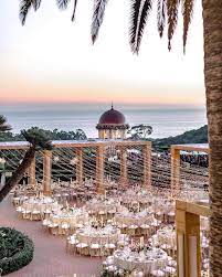 Ruffled Wedding Blog Amanda On Instagram Sunset Twinkle Lights And Pacific Ocean Views It D Pelican Hill Wedding Outdoor Wedding Lighting Socal Wedding