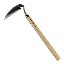 sickle hoe japanese hand forged dual layered steel blade length 120mm weight 190gms overall 375mm 84 82 garden hoe garden tools small garden tools