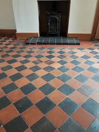 The daltile quarry 4 in. Cleaning Sealing Red And Black Quarry Floor Tiles Buxton Derbyshire Tile Doctor