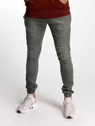 Urban Classics Herren Jogginghose Biker Denim Jogger In Grau 400934