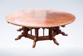 240cm 8ft Round Antique Dining Table Of Gothic Oak Design On Centre Pedestal Base Antique Dining Tables Dining Table Table