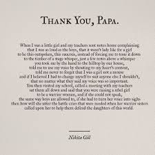 Thank You Papa By Nikita Gill Quotes Deep Poetry Deep Super Quotes