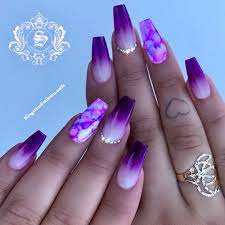 This Is Full Of Life By The Beautiful Nails By Annabel M Purple Nail Designs Matte Purple Nails Purple Acrylic Nails
