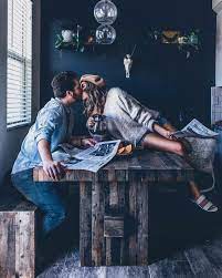 Modern bedroom night blue black bed pillows lamps window illustration vector. Photoshoot Ideas For When You Re Stuck At Home Frank Vinyl Fashion Blogger