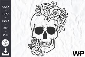 Download Floral Skull Svg Floral Skull Clip Art Graphic By Wanchana365 Creative Fabrica