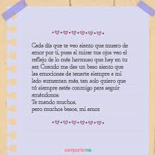 Cada Dia Que Te Veo Siento Que Muero De Amor Por Ti Pues Al Mirar Tus Ojos Veo El Reflejo De Lo M Carta A Mi Amor Escritos Para Mi Novio