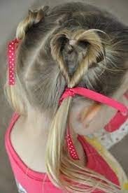 Heart Pigtails Nice For Valentine Valentine Hair Kids Hairstyles Hair Styles