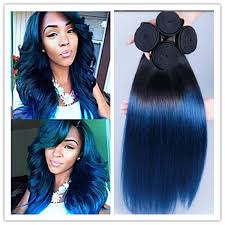 Black And Blue Ombre Hair Extensions Cheap 8a Peruvian Virgin Straight Ombre Black And Blue Hair Extensions 1b Blue Two Tone Human Hair Weaving Black Blue Hair Extensions Blue Hair Blue Ombre Hair