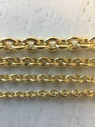You'll receive email and feed alerts when new items arrive. 14k Yellow Gold Forsantina Oval Cable Link Chain Necklace Etsy Yellow Gold Chain Gold Chains Thick Gold Chain