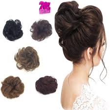 Related:hair bun extension clip hair bun maker hair ponytail extension. Amazon Com 100 Remy Human Hair Wave Curly Messy Hair Extensions Band Flexible Scrunchie Bun Wrap For Bun Ponytails Beauty