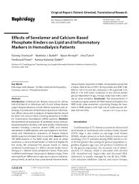 Pdf Effects Of Sevelamer And Calcium Based Phosphate