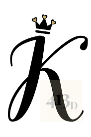 When considering the options of candy that begin with the letter k obvious selections include kit kat, kisses and krackel bars. Letter K Black Gold Queen Princess Alphabet Crown Royalty Small Crown Tattoo Tattoo Lettering Tattoo Lettering Fonts