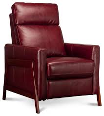 Check spelling or type a new query. Abbyson Phelan Leather Match Push Back Recliner In Red Morris Home Recliners