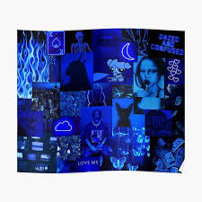Find collage pictures and collage photos on desktop nexus. Blue Aesthetic Collage Posters Redbubble