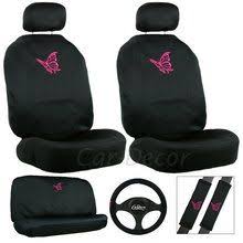 Black And Pink Car Seat Covers Girly Butterfly Car Seat Cover Set Pink Car Accessory Car Seat Cover Sets Pink Car Seat Covers Pink Car Accessories