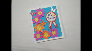 The cards are simple but visually pleasing, and include a small icon under each. Diy Teacher S Day Card Handmade Teacher S Day Card Making Idea Easy Card Youtube