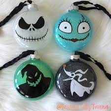 Nightmare Before Christmas Inspired Christmas Ornaments Set O Nightmare Before Christmas Ornaments Nightmare Before Christmas Tree Christmas Ornaments Homemade
