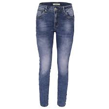 Jewelly Damen Stretch Jeans Five-Pocket im Crash-Look | Boyfriend Hos,  44,90 €