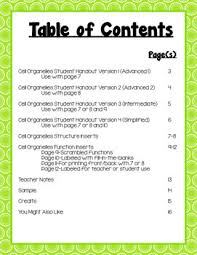 cell organelles structure and function interactive notebook activity