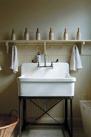 For Laundry Room Wall Mounted Sink Stand Is Pretty But Not Required To Achieve The Look I Want Laundry Room Sink Laundry Mud Room Laundry Room Decor