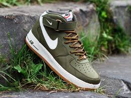 Nike Air Force 1 Mid Medium Olive Sail Gamma Light Brown Womens Sneakers Olive Sneakers Nike Air