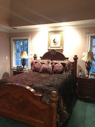 Used 6pc Bedroom Set Queen Bed Dresser With Mirror 2 Nightstands And Armoire Ebay Bedroom Sets Queen Bedroom Sets Furniture Queen Queen Bedroom Furniture
