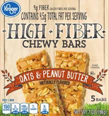 Can you eat too much fiber? Mariano S Kroger High Fiber Oats Peanut Butter Chewy Bars 7 Oz
