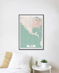 United mexican states (estados unidos mexicanos). Map Poster Of Mexico Design Your Own Map Art Mapiful