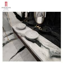 In addition to importing and stocking some of the finest natural stone from around the world, we work with many local and domestic slab suppliers to ensure our customers a limitless selection of materials. China Panda White Marble Recycled And Sintered Stone Surface Bathroom Countertops China Sintered Stone Countertops Sintered Stone Countertops Cost