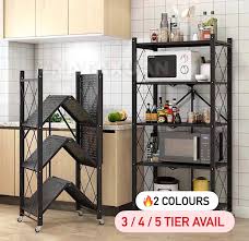Shop for outdoor metal plant stand online at target. Free Courier Kitchen Rack Storage Multi Purpose Foldable Storeroom Shelf Shelve Movable Moveable Trolley Wheels