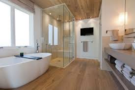 Wood floors in the bathroom, once considered impractical, are now often a realistic choice, thanks to modern materials and sealers. 20 Gorgeous Bathrooms With Wooden Floors