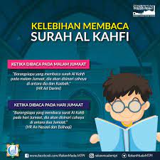Bukti kemuliaannya, allah mentakdirkan beberapa kejadian besar pada hari tersebut. Kelebihan Membaca Surah Al Kahfi Pada Hari Jumaat Design For Daawah Tempah Design Murah Upah Design Murah Poster Pengajian Kitab Upah Design