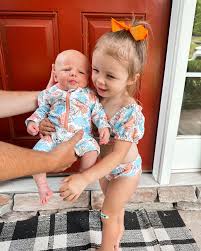 Blakely is obsessed with baby brother 🤍 • • • #siblings #matching  #motherhood #motherhoodunplugged #motherhoodrising  #motherhoodthroughinstagram #mybabies #siblinggoals