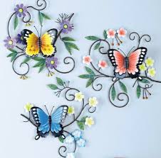 Download Hanging Butterfly Plaques 3d Wall Art Set Of 3 Sculptures Hall Porch Home Decor Unbranded Artdec Metal Butterfly Wall Art Flower Wall Art Butterfly Wall Art