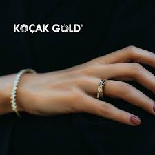 14 Ayar Altin Sari Fantezi Yuzuk Kocak Gold Yuzuk Altin Bilezik