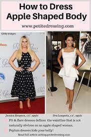 Fashion Tips On How To Dress If Your Petite Body Shape Is Apple Shape Dresses For Apple Shape Apple Body Shapes Fit N Flare Dress