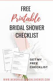 Free Printable Bridal Shower Checklist Bridal Shower Planning Checklist Bridal Shower Timeline Bridal Shower Planning