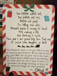 Behavior Chart Introduction Letter Elf On The Shelf Elf On The Self Behaviour Chart Elf Letters