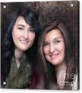 Katie and Sara Metal Poster by Jon Munson II