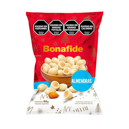 Almendras Bonafide con Baño Blanco por 80 gramos