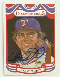 Larry Parrish Signed 1983 Donruss Diamond Kings Baseball Card