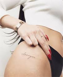 Just in case you wonder, the censoring star was placed over this guy's belly button. 45 Small But Meaningful Words And Quotes Tattoo Designs You Would Love Women Fashion Lifestyle Blog Shinecoco Com Intimate Tattoos Hip Tattoos Women Hip Tattoo Small