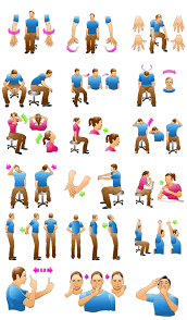 Simply sit to the edge of your chair with your knees bent and feet on the floor. Office Exercises Office Exercise Office Exercise Workout For Beginners Desk Workout
