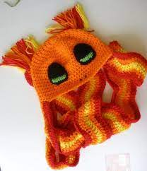 Charmander Hat And Scarf Crochet Pokemon Loom Hats Crochet