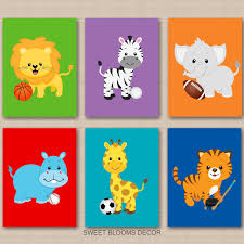 Safari Animals Sports Nursery Wall Art Future All Star Neutral Etsy Animal Wall Art Nursery Nursery Wall Art Safari Animals Nursery