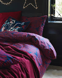 Stjarntulpan Duvet Cover And Pillowcase S Dark Blue Red Ikea Duvet Covers Red Duvet Cover Duvet