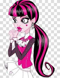 Pink black hair or find similar products for less. Monster High Black And Pink Haired Female Illustration Transparent Background Png Clipart Hiclipart